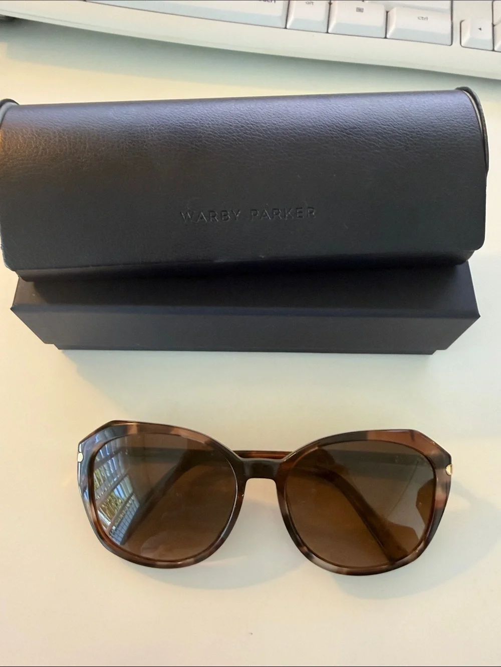 Warby Parker Nancy Women's Oversized Brown Tortoise Sunglasses